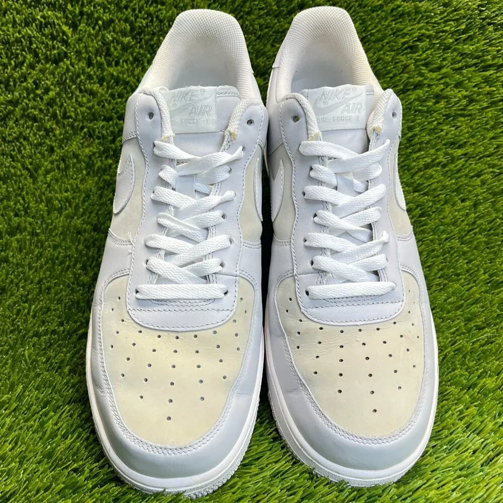 Nike Air Force 1 '07 Low Mens Size 11.5 Ivory Gray White Athletic Shoes Sneakers